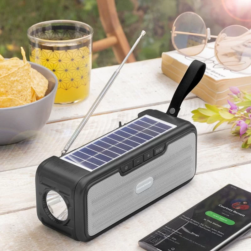 Wireless Speaker with Solar Charging and LED...