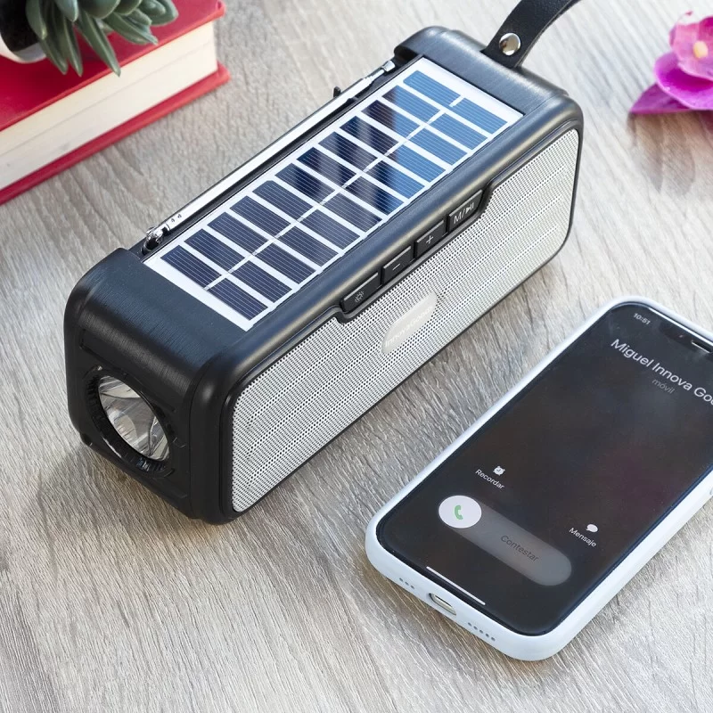 Wireless Speaker with Solar Charging and LED...