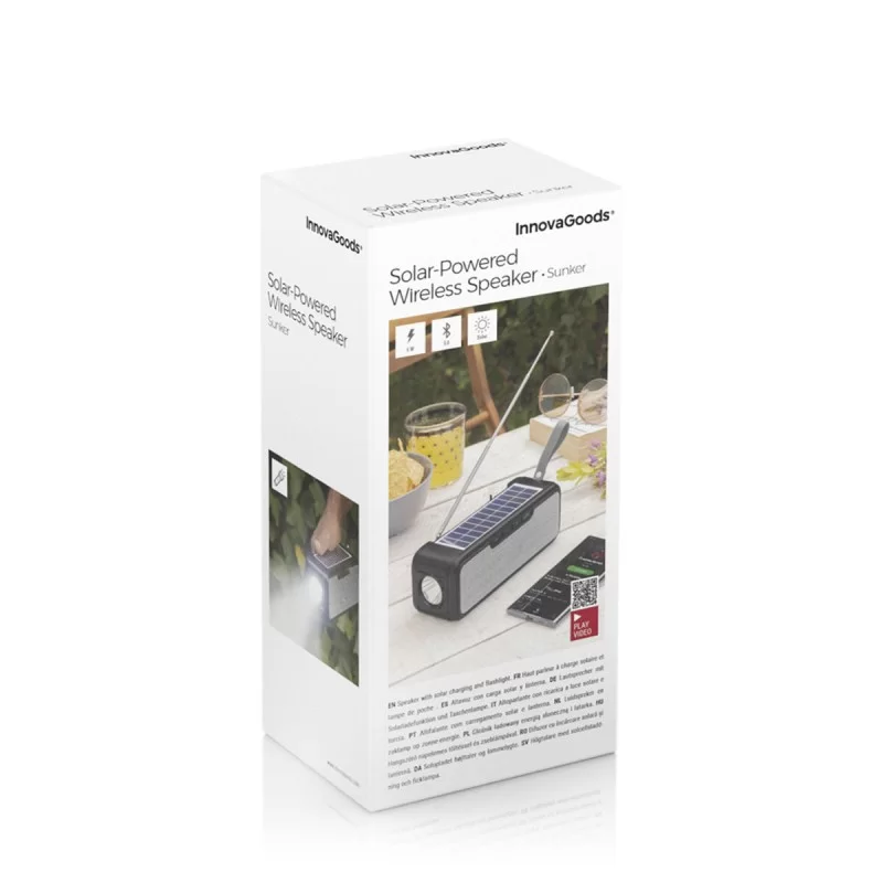 Wireless Speaker with Solar Charging and LED...