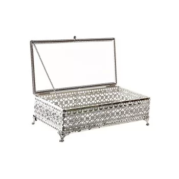 Jewelry box DKD Home Decor Crystal Silver Metal (25,5 x... 2