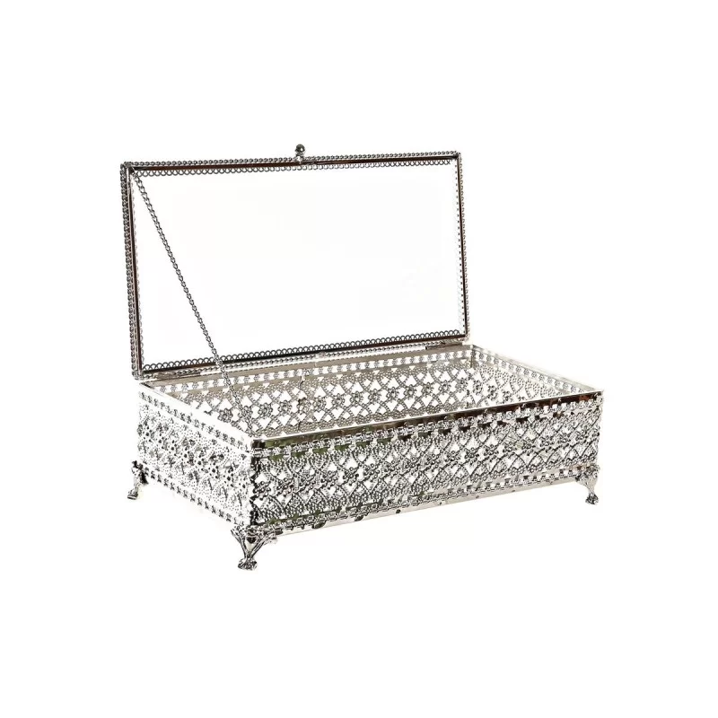 Jewelry box DKD Home Decor Crystal Silver Metal...