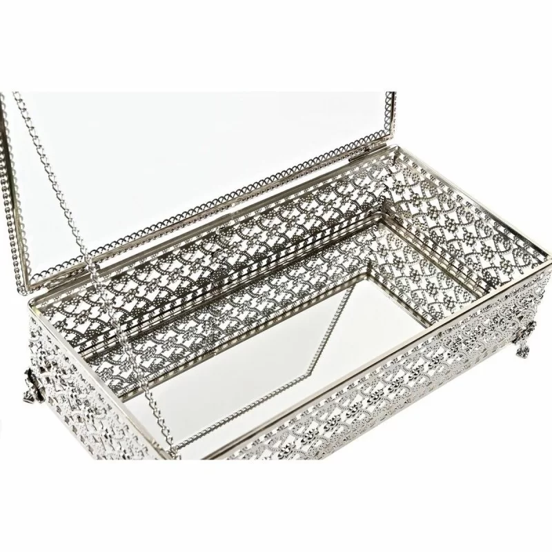 Jewelry box DKD Home Decor Crystal Silver Metal...