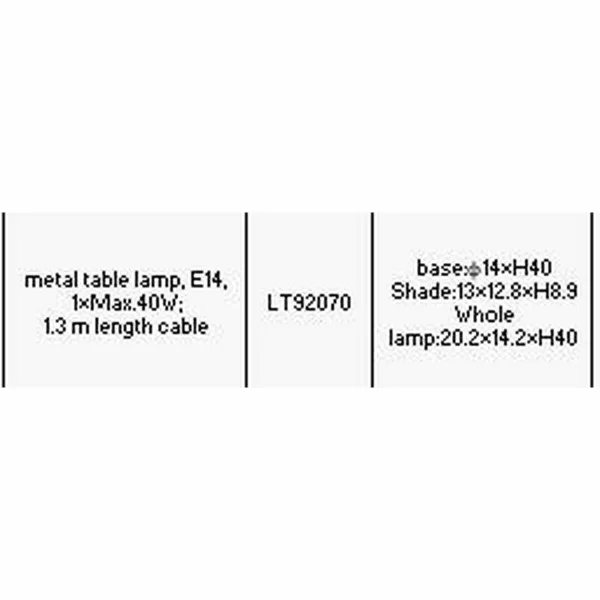 Desk lamp DKD Home Decor 20 x 14 x 40 cm Metal 220 V 40 W 25 W 4 Pieces