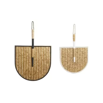 Wall Decoration DKD Home Decor Black Brown Fan Bamboo...