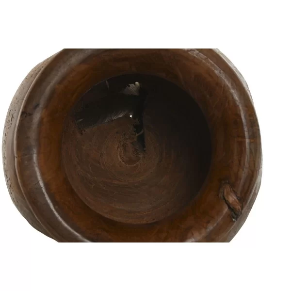 Vase Home ESPRIT Natural Dark brown Teak 34 x 34 x 40 cm