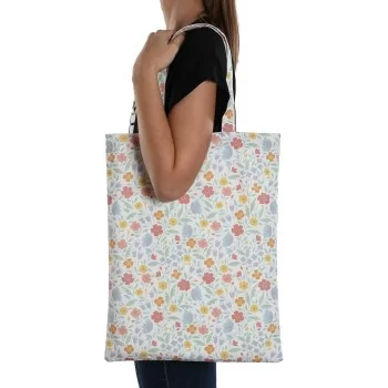 Shopping Bag Versa Flandes Flowers Polyester 36 x 48 x 36 cm 2