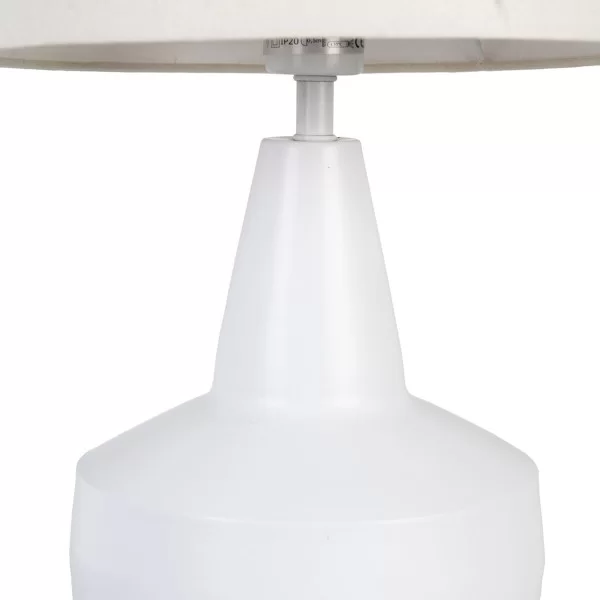 Desk lamp White Natural Cotton Wood Iron Mango wood 25 W 230 V 250 V 230-250 V 30 x 30 x 52 cm