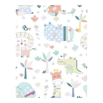 Cot Flat Sheet Cool Kids Jungle 100 x 130 cm 2