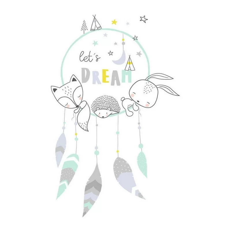 Cot Flat Sheet Cool Kids Let'S Dream A 100 x...