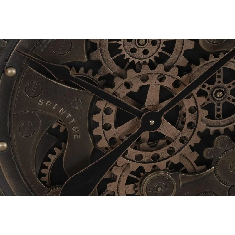 Wall Clock DKD Home Decor Gears Black Golden...