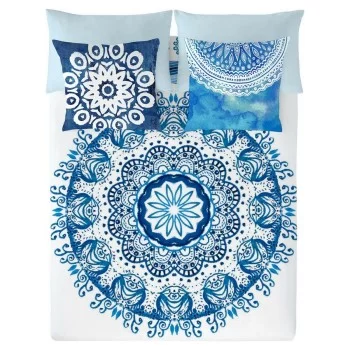 Nordic cover Costura Greek Indigo Super king King size...