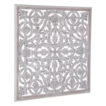 Wall Decoration White 90 x 1 x 90 cm DMF 2