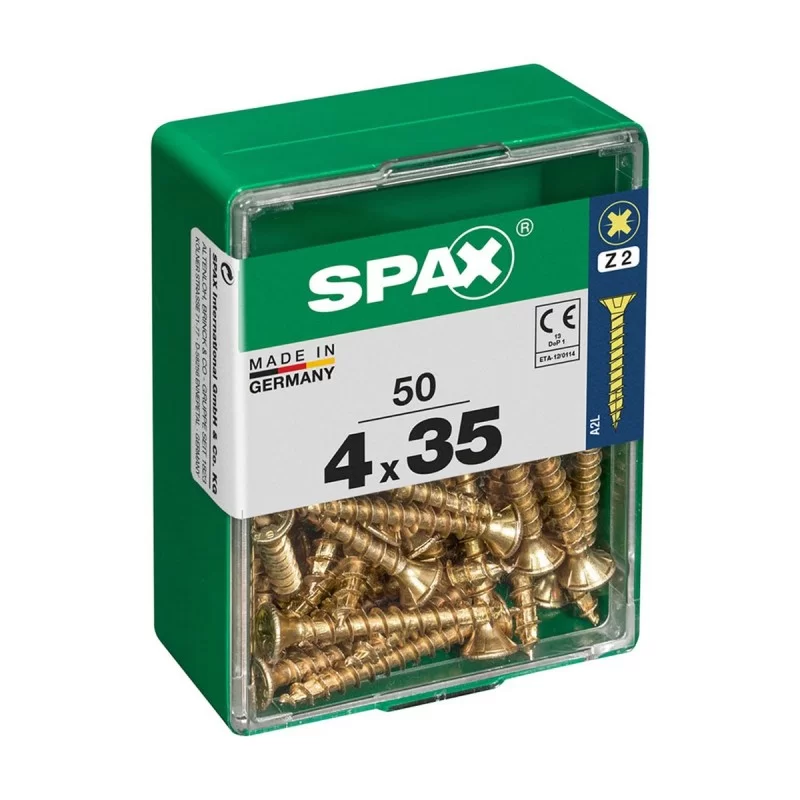 Box of screws SPAX Yellox Wood Flat head 50...