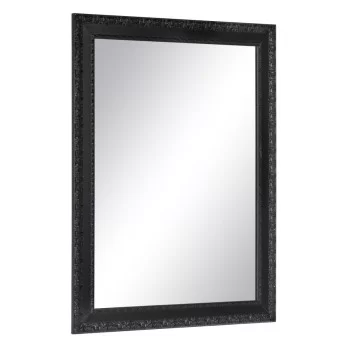 Wall mirror Black Wood Crystal 72,5 x 3 x 93 cm 2
