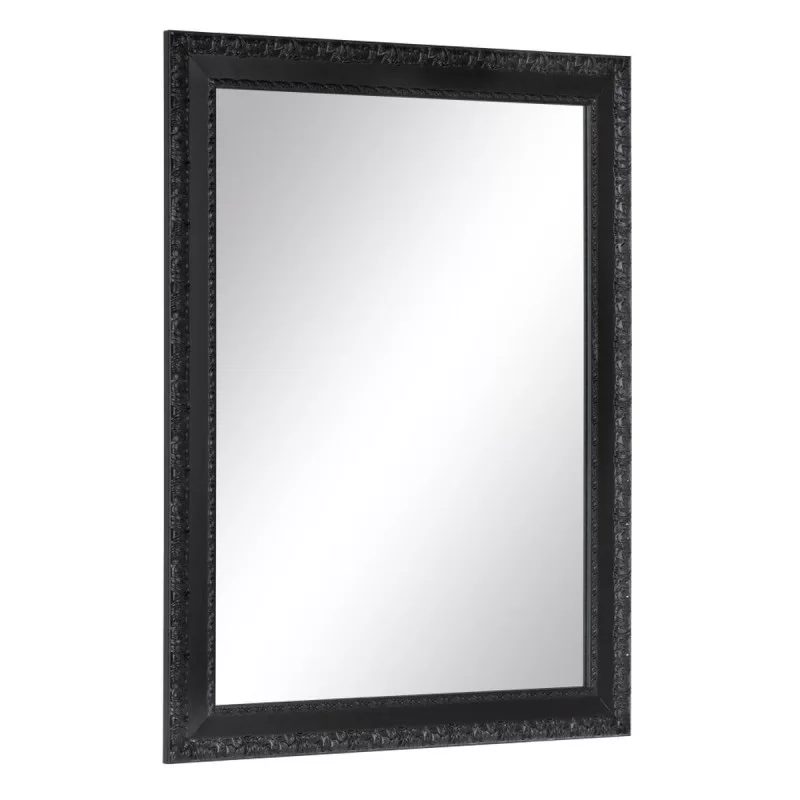 Wall mirror Black Wood Crystal 72,5 x 3 x 93 cm
