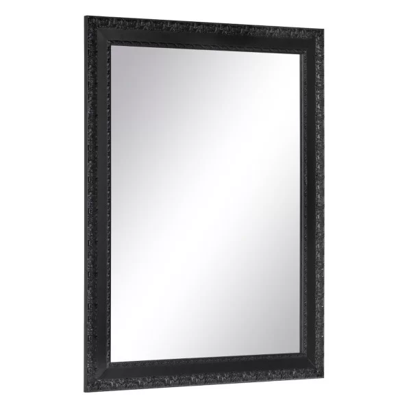 Wall mirror Black Wood Crystal 72,5 x 3 x 93 cm