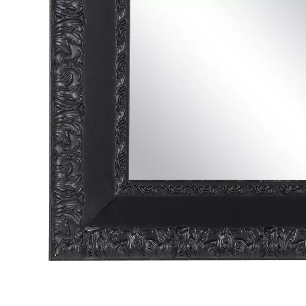 Wall mirror Black Wood Crystal 72,5 x 3 x 93 cm