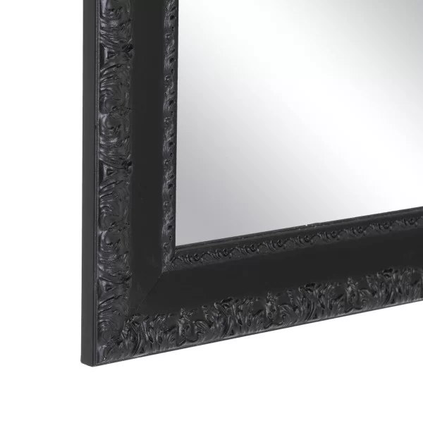 Wall mirror Black Wood Crystal 72,5 x 3 x 93 cm