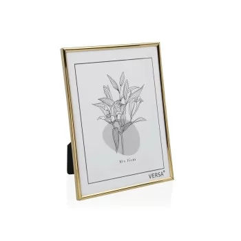 Photo frame Versa Golden Metal Minimalist 1 x 15,5 x 10,5 cm