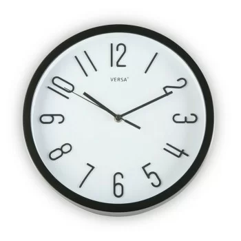 Wall Clock Versa Black Plastic Fusion 4,6 x 30 x 30 cm (Ø...