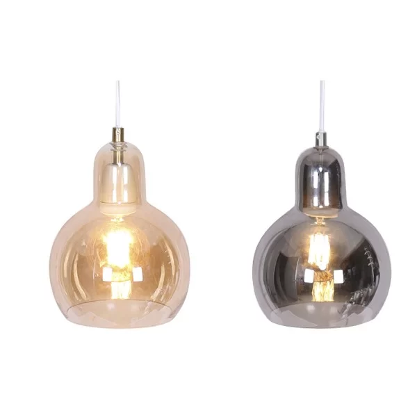 Ceiling Light DKD Home Decor Grey Amber Crystal 40 W 18 x 18 x 25 cm (2 Units)