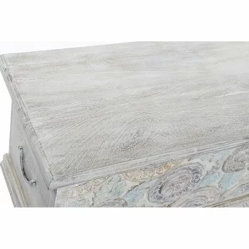 Chest DKD Home Decor White Brass Mango wood 116 x 40 x 45 cm 2