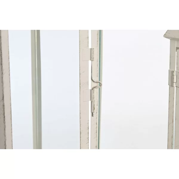 Street lamp DKD Home Decor 23 x 20 x 55 cm Aged finish Crystal White Iron Shabby Chic