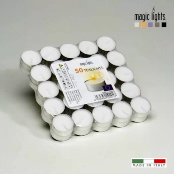 Candle Set Magic Lights 50 Pieces White 2