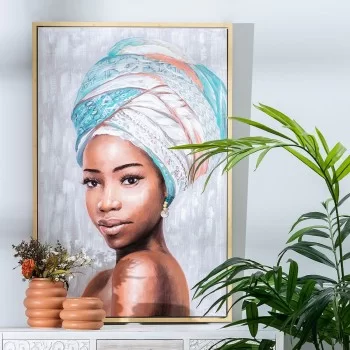 Painting Canvas 80 x 4 x 120 cm African Woman 2