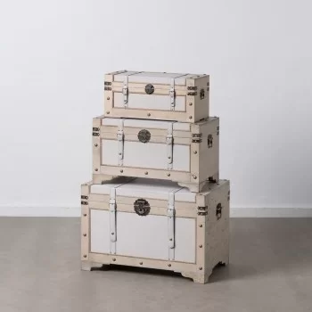 Set of Chests 75 x 47 x 51 cm Synthetic Fabric DMF (3... 2