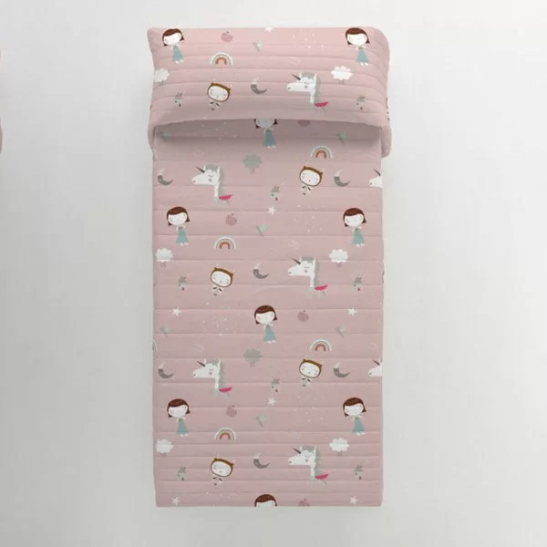 Reversible Bedspread Haciendo el Indio Unicorn White