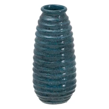Vase Blue Ceramic 16 x 16 x 40 cm
