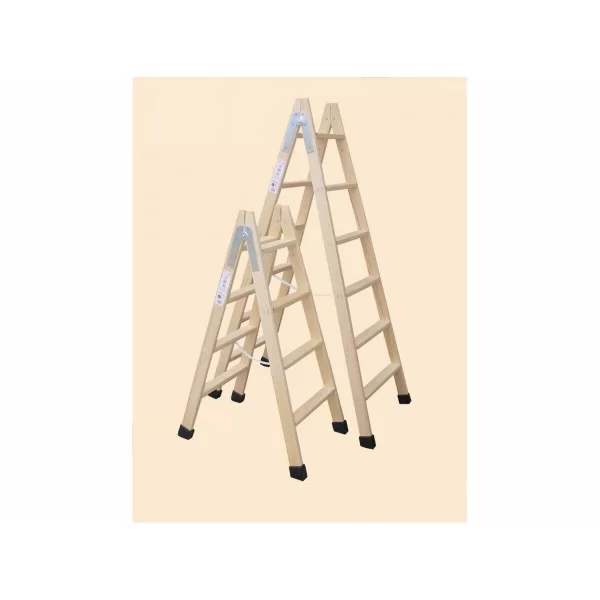 4-step folding ladder Plabell Wood 114 x 31/48 cm