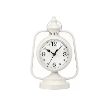 Table clock Lamp White Metal 17 x 25 x 11,3 cm (4 Units) 2