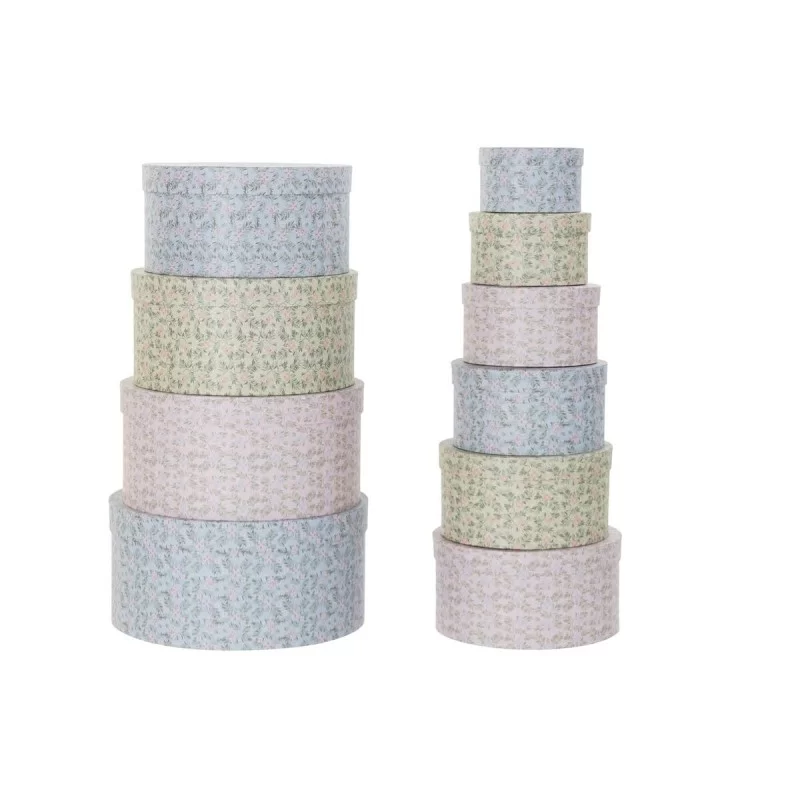 Decorative box DKD Home Decor Circular Cardboard (37.5 x 37.5 x 18 cm) (10 pcs)