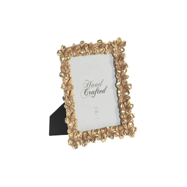 Photo frame DKD Home Decor 18 x 2,6 x 22,7 cm Golden Resin Flowers Tropical
