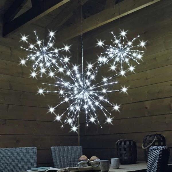 Wreath of LED Lights 5 m 48 x 70 cm Fireworks