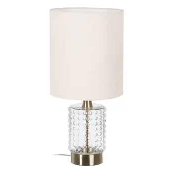 Desk lamp White Golden Cotton Metal Crystal Brass Iron 40...