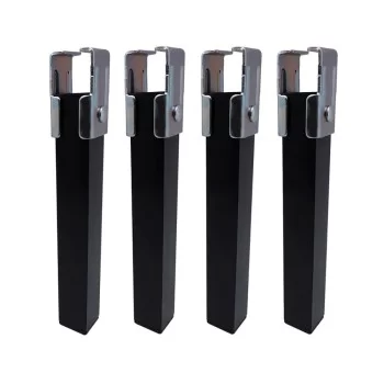 Bed legs Micel PT25 96400 Black Steel 4 Units (3 x 3 x...