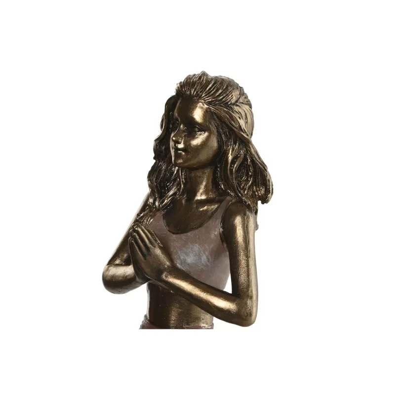 Decorative Figure Home ESPRIT Pink Golden Yoga...
