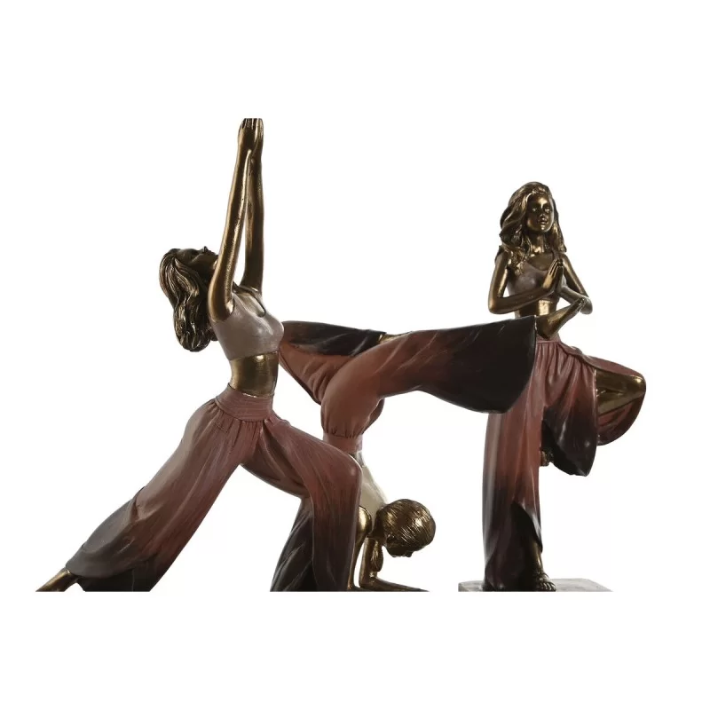 Decorative Figure Home ESPRIT Pink Golden Yoga...