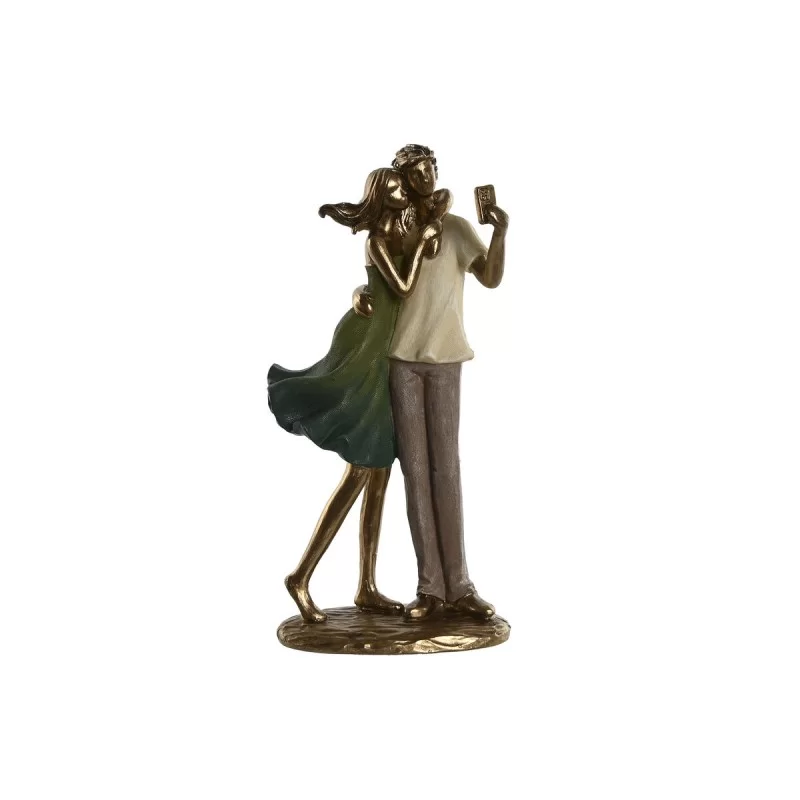 Decorative Figure Home ESPRIT Green Golden 12 x...