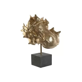 Decorative Figure Home ESPRIT Black Golden Hippopotamus...