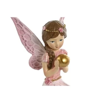 Decorative Figure Home ESPRIT Pink Fairy 7,5 x 6,5 x 11 cm 2
