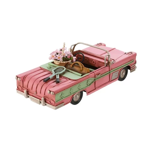 Decorative Figure Home ESPRIT Car Yellow Pink Vintage 26 x 11 x 9 cm (3 Units)