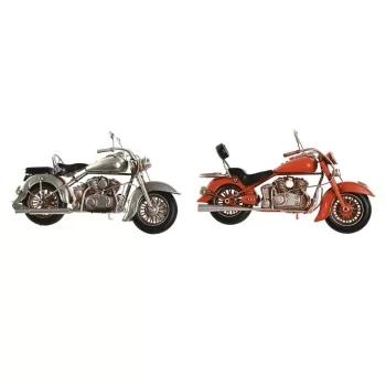 Decorative Figure Home ESPRIT Motorbike Grey Orange...