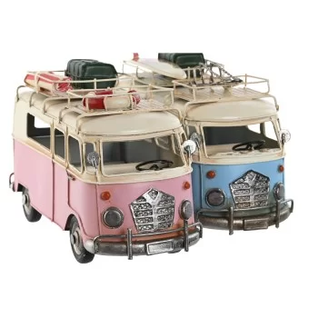 Decorative Figure Home ESPRIT Van Pink Sky blue 27 x 10 x... 2