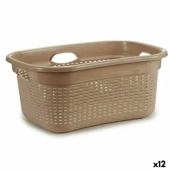 Laundry Basket Beige Plastic 25 L 42,5 x 25,5 x 63,5 cm...