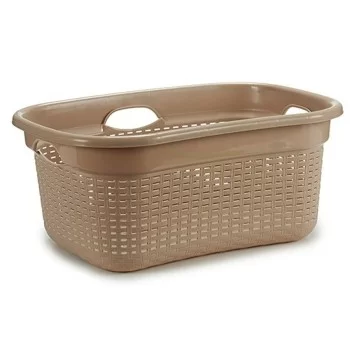 Laundry Basket Beige Plastic 25 L 42,5 x 25,5 x 63,5 cm... 2