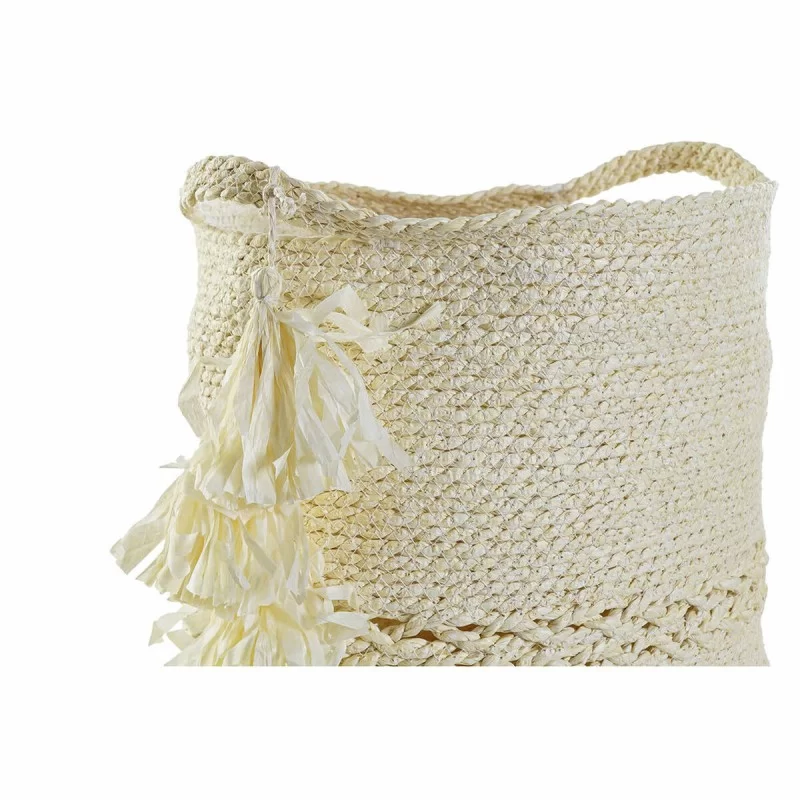 Basket set DKD Home Decor Beige Natural Fibre...